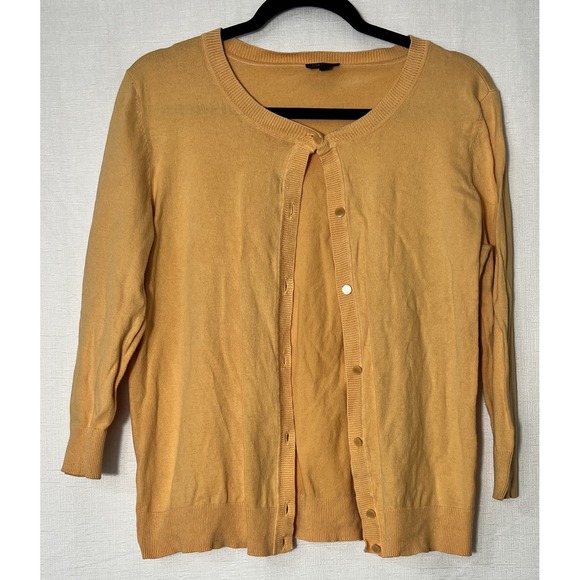 Talbots Sweaters - TALBOTS Womens L Peach BUTTON DOWN Cardigan SWEATER PIMA COTTON